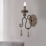 Santa Trinita Vintage Aged Silver Leaf Hand Carved Wood Wall Sconce Light Fixture Set of 2