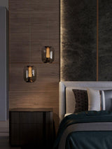 Savannah Smoke Gray Glass Pendant Light with Gold Finish Integrated LED Ceiling Hanging Lamp
