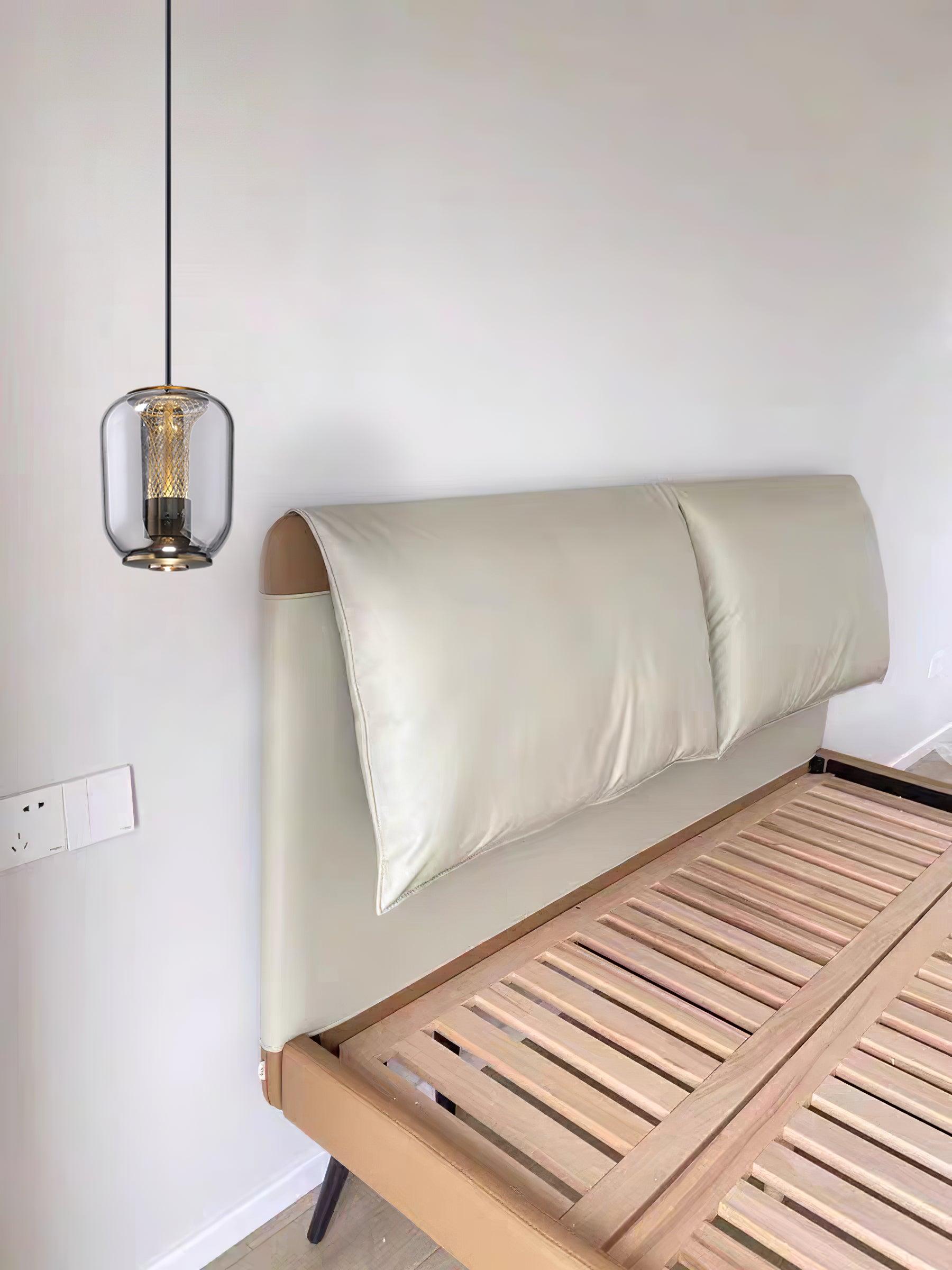 Savannah Smoke Gray Glass Pendant Light with Gold Finish Integrated LED Ceiling Hanging Lamp