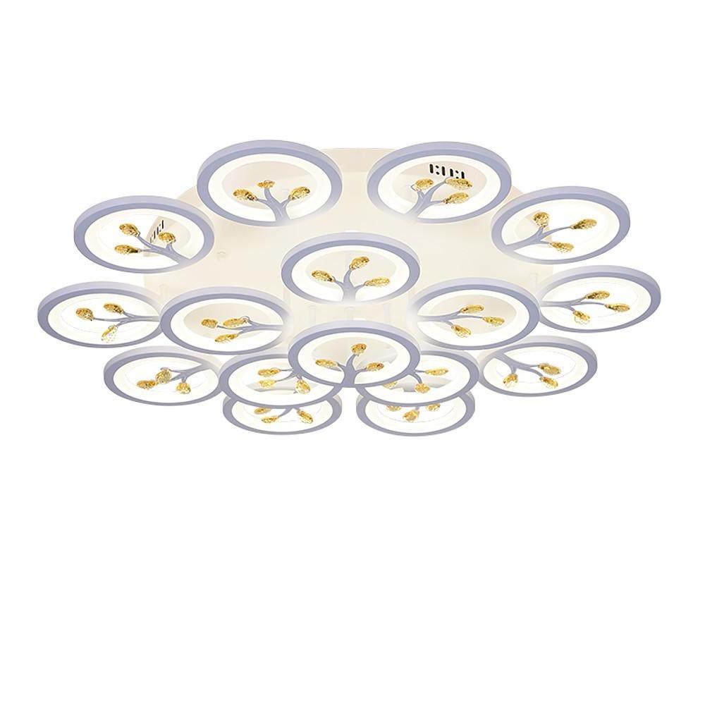 Modern White Flower LED Ceiling Light Dimmable Flush Mount Nordic Bedroom Fixture