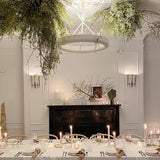 Sculptural White Plaster LED Chandelier Modern Pendant Light Fixture for Elegant Living Spaces