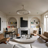 Sculptural White Plaster LED Chandelier Modern Pendant Light Fixture for Elegant Living Spaces