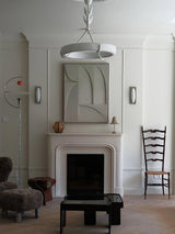 Sculptural White Plaster LED Chandelier Modern Pendant Light Fixture for Elegant Living Spaces