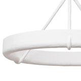 Sculptural White Plaster LED Chandelier Modern Pendant Light Fixture for Elegant Living Spaces
