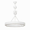 Sculptural White Plaster LED Chandelier Modern Pendant Light Fixture for Elegant Living Spaces