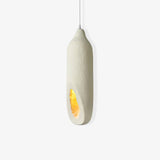 Seltanica Modern Drop Pendant Light Beige Polystyrene Textured Indoor Hanging Lamp