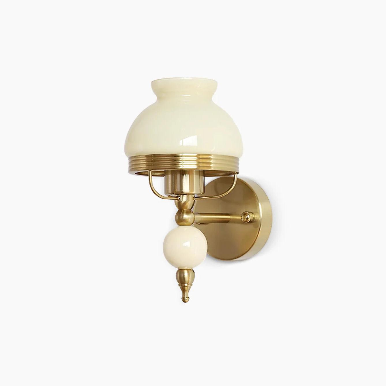 Set of 2 Modern Glass Wall Sconce Lights Gold Metal Decorative Lamp for Bedroom Living Room