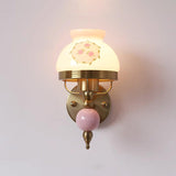 Set of 2 Modern Glass Wall Sconce Lights Gold Metal Decorative Lamp for Bedroom Living Room