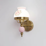 Set of 2 Modern Glass Wall Sconce Lights Gold Metal Decorative Lamp for Bedroom Living Room