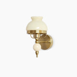 Set of 2 Modern Glass Wall Sconce Lights Gold Metal Decorative Lamp for Bedroom Living Room