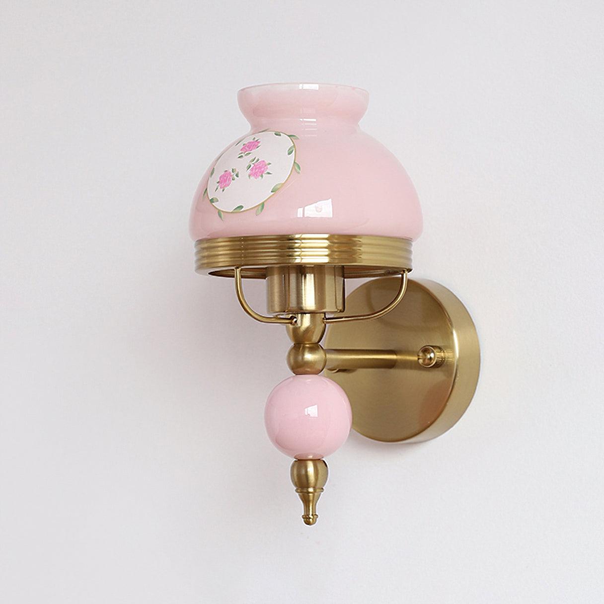 Set of 2 Modern Glass Wall Sconce Lights Gold Metal Decorative Lamp for Bedroom Living Room