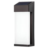 Set of 2 Rectangular Solar Outdoor Wall Lights Waterproof LED Sconces for Porch and Garden