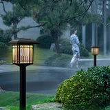 Set of 2 Vintage Square Solar Pathway Lights Waterproof Black Outdoor LED Landscape Garden Lamps