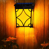 Set of 2 Waterproof RGB Solar Wall Sconces with Intelligent Motion Sensor for Outdoor Decor