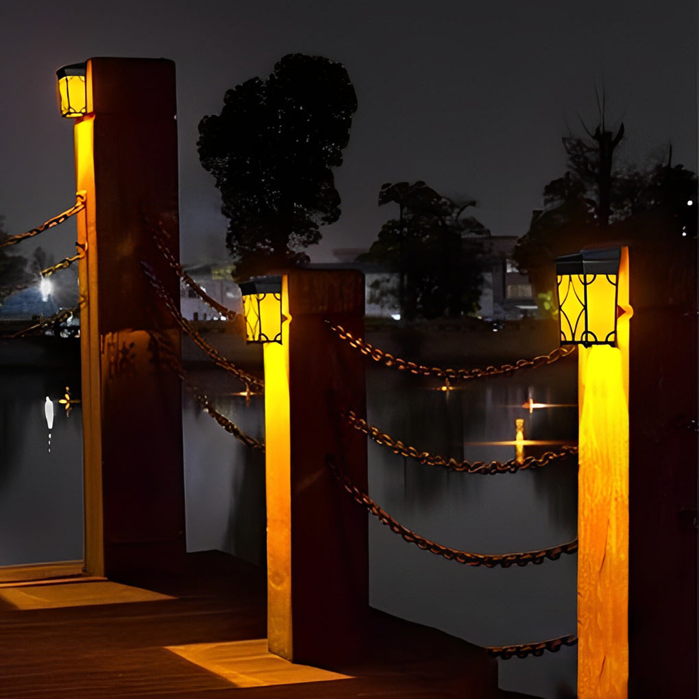 Set of 2 Waterproof RGB Solar Wall Sconces with Intelligent Motion Sensor for Outdoor Decor