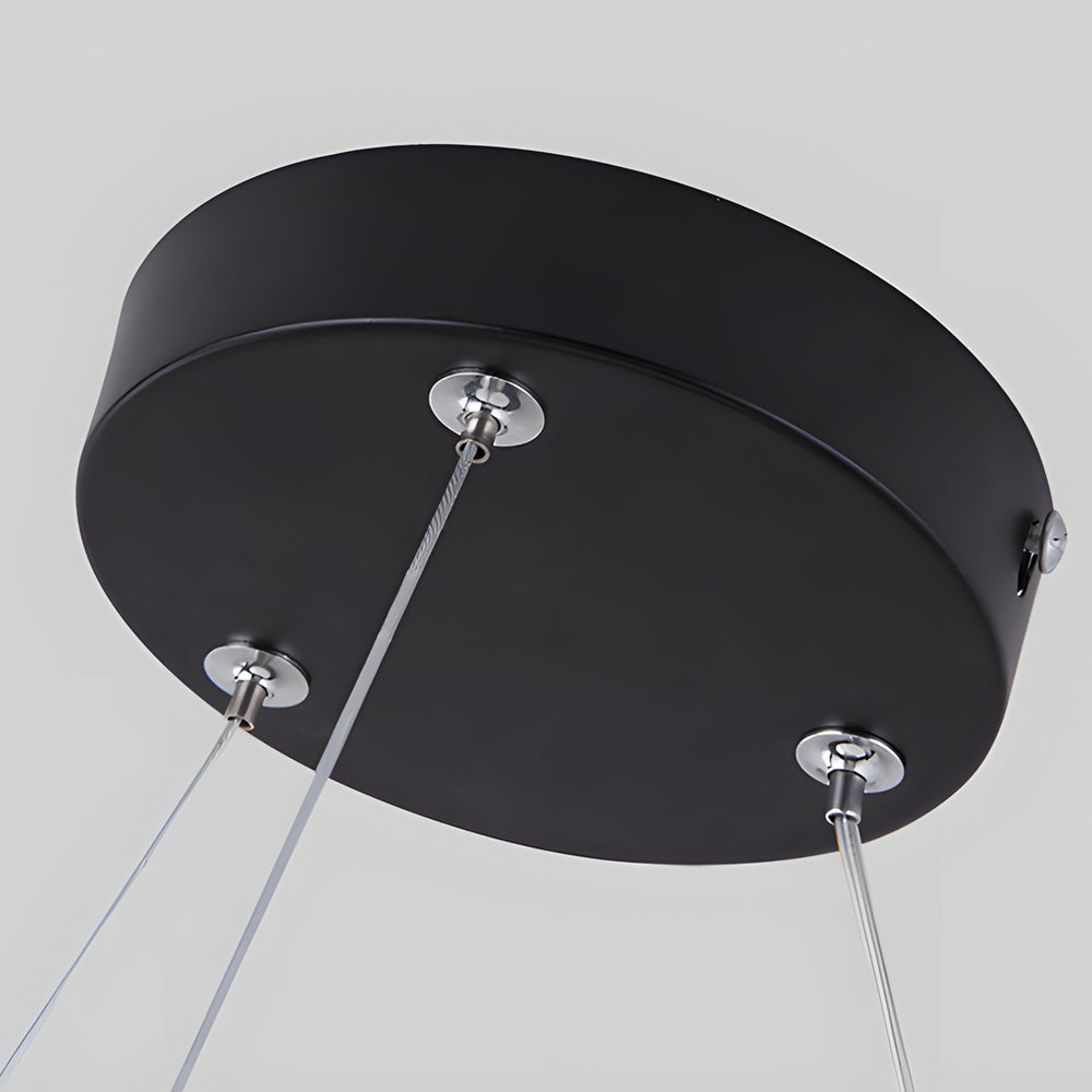 Set of 4 Modern Y Shaped LED Office Pendant Lights Seamless Linear Hanging Fixtures for Workspace