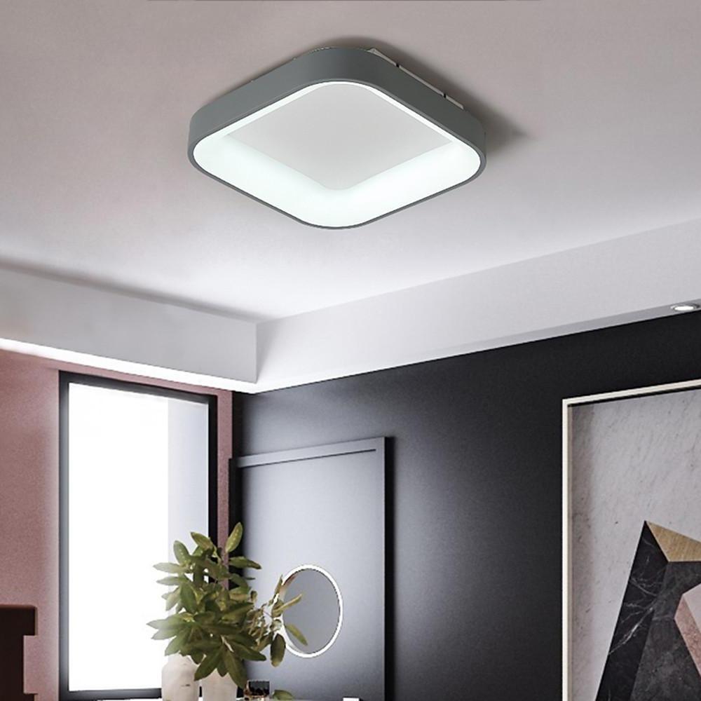 Modern Square LED Flush Mount Ceiling Light for Bedroom and Living Room Lighting