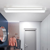 Modern Rectangular LED Flush Mount Ceiling Light for Kitchen Hallway and Home Office Lighting
