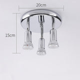 Modern Industrial 3 Light Metal Flush Mount Ceiling Fixture Black LED Geometric Lighting for Bedrooms