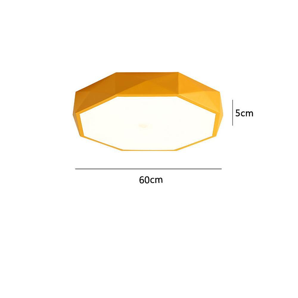 Modern Geometric Octagonal LED Flush Mount Ceiling Light for Kids Bedroom and Nursery