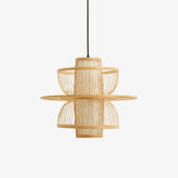 Sigyn Handwoven Bamboo Pendant Lamp Natural Organic Sustainable Woven Droplight Fixture