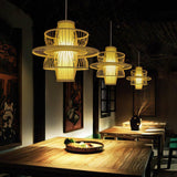 Sigyn Handwoven Bamboo Pendant Lamp Natural Organic Sustainable Woven Droplight Fixture