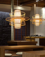 Sigyn Handwoven Bamboo Pendant Lamp Natural Organic Sustainable Woven Droplight Fixture