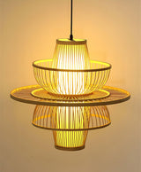 Sigyn Handwoven Bamboo Pendant Lamp Natural Organic Sustainable Woven Droplight Fixture