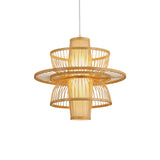 Sigyn Handwoven Bamboo Pendant Lamp Natural Organic Sustainable Woven Droplight Fixture