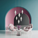 Siren Layered Glass Bell Pendant Light Modern Blown Glass Hanging Lamp for Dining Room
