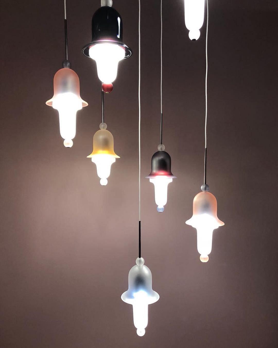 Siren Layered Glass Bell Pendant Light Modern Blown Glass Hanging Lamp for Dining Room
