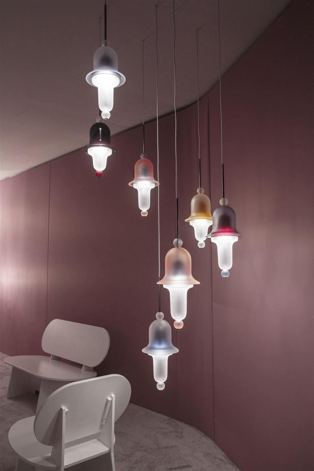 Siren Layered Glass Bell Pendant Light Modern Blown Glass Hanging Lamp for Dining Room
