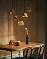 Siyuan Modern Wood Leaf Pendant Light LED Hanging Fixture for Dining Living Room