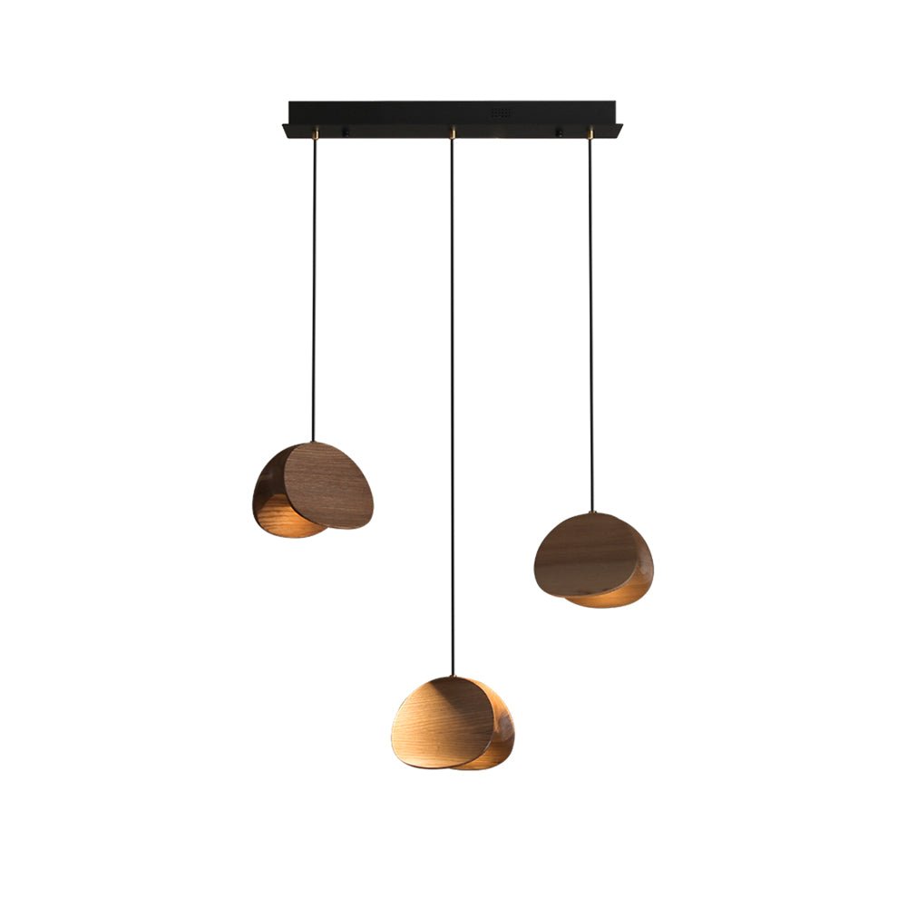 Siyuan Modern Wood Leaf Pendant Light LED Hanging Fixture for Dining Living Room