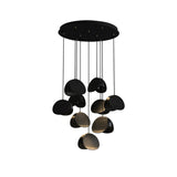 Siyuan Modern Wood Leaf Pendant Light LED Hanging Fixture for Dining Living Room