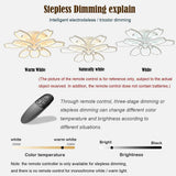 Modern Flower Petal LED Flush Mount Ceiling Light Dimmable White Petal Design Fixture