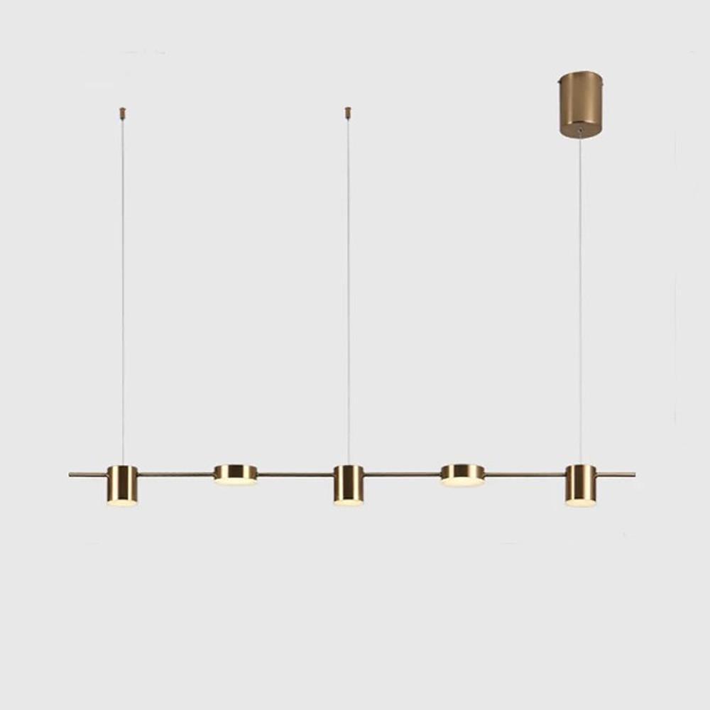 Sleek 5 Light LED Kitchen Island Pendant Modern Creative Metal Chandelier for Dining Room Lighting