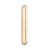 Slender Natural Alabaster LED Wall Sconce Modern Brass Indoor Lighting Fixture