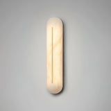 Slender Natural Alabaster LED Wall Sconce Modern Brass Indoor Lighting Fixture