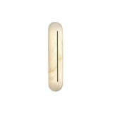 Slender Natural Alabaster LED Wall Sconce Modern Brass Indoor Lighting Fixture
