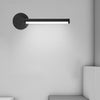 Slim Linear LED Wall Light Fixture Modern Rectangular Sconce in Black and White Aluminum
