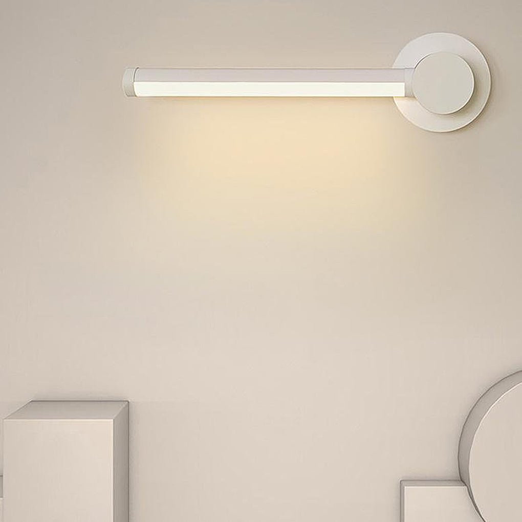 Slim Linear LED Wall Light Fixture Modern Rectangular Sconce in Black and White Aluminum