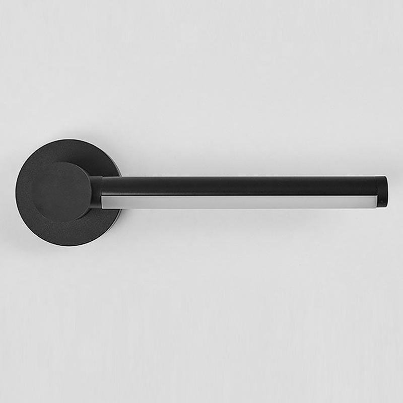 Slim Linear LED Wall Light Fixture Modern Rectangular Sconce in Black and White Aluminum