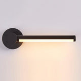 Slim Linear LED Wall Light Fixture Modern Rectangular Sconce in Black and White Aluminum