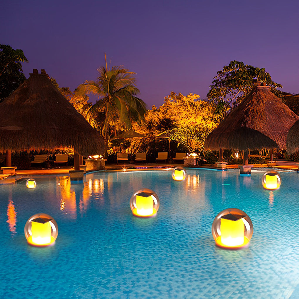 Smart LED Solar Floating Pool Lights IP68 Waterproof Outdoor Ball Lamps with 3 Lighting Modes