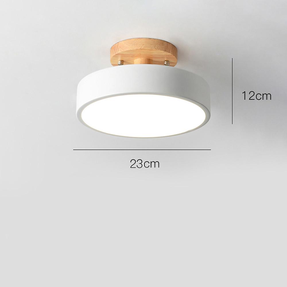 Modern Geometric Round LED Flush Mount Ceiling Light with 3 Step Dimming for Kids Room and Bedroom