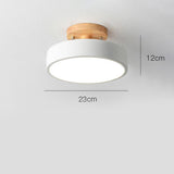 Modern Geometric Round LED Flush Mount Ceiling Light with 3 Step Dimming for Kids Room and Bedroom