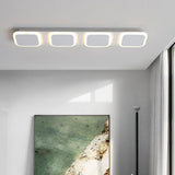 Modern Geometric LED Flush Mount Ceiling Light Minimalist Round and Square Metal Fixture