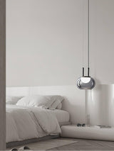 Smoky Grey Glass Globe Pendant Light Modern LED Hanging Ceiling Lamp