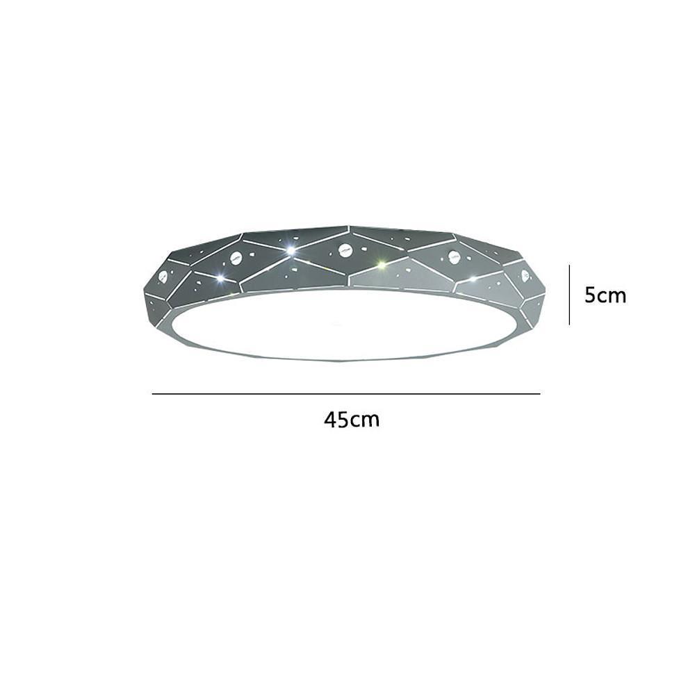 Modern Slim LED Flush Mount Ceiling Light Round Drum Metal Fixture for Home